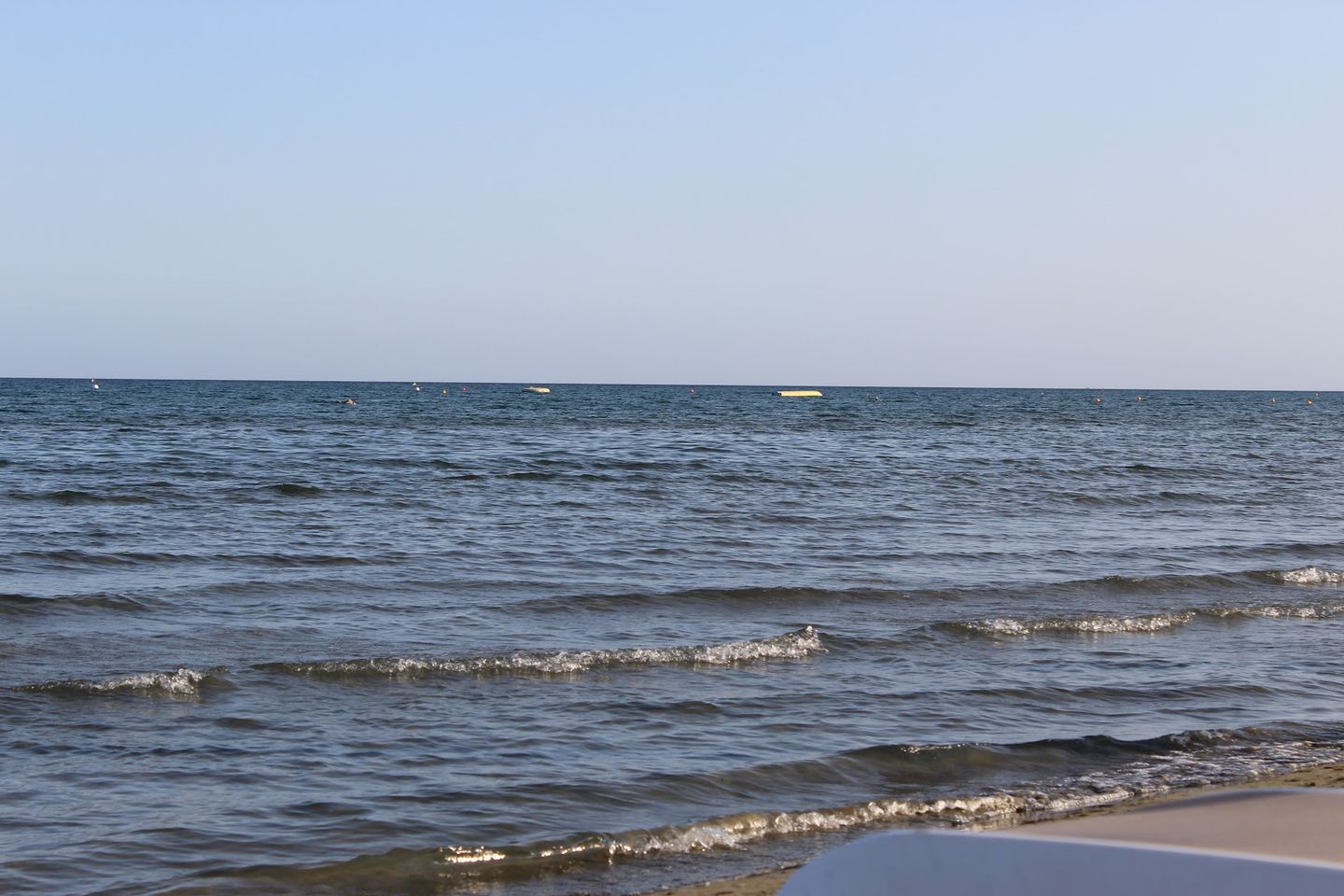 windy sea in Protaras with waves on the beach